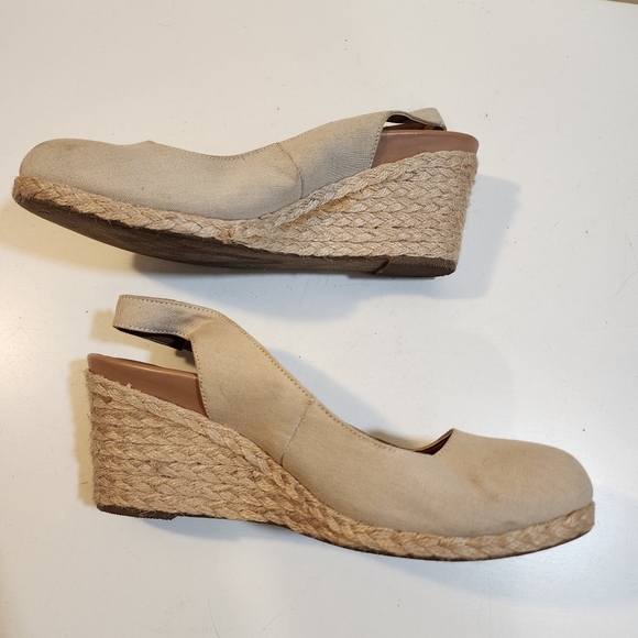 VIONIC Carolina Oat Slingback Espadrilles Wedges Round Toe Shoes size 9 - Picture 8 of 15